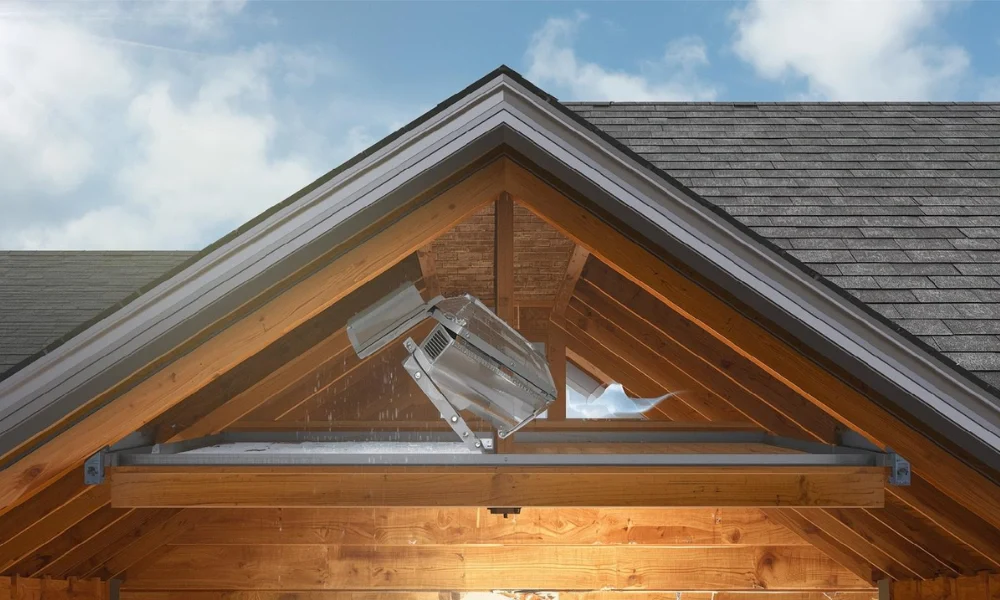 Roof design includes a skylight and window, showcasing Ventilation-Critical-to-Preventing-Attic-Rain for moisture control.