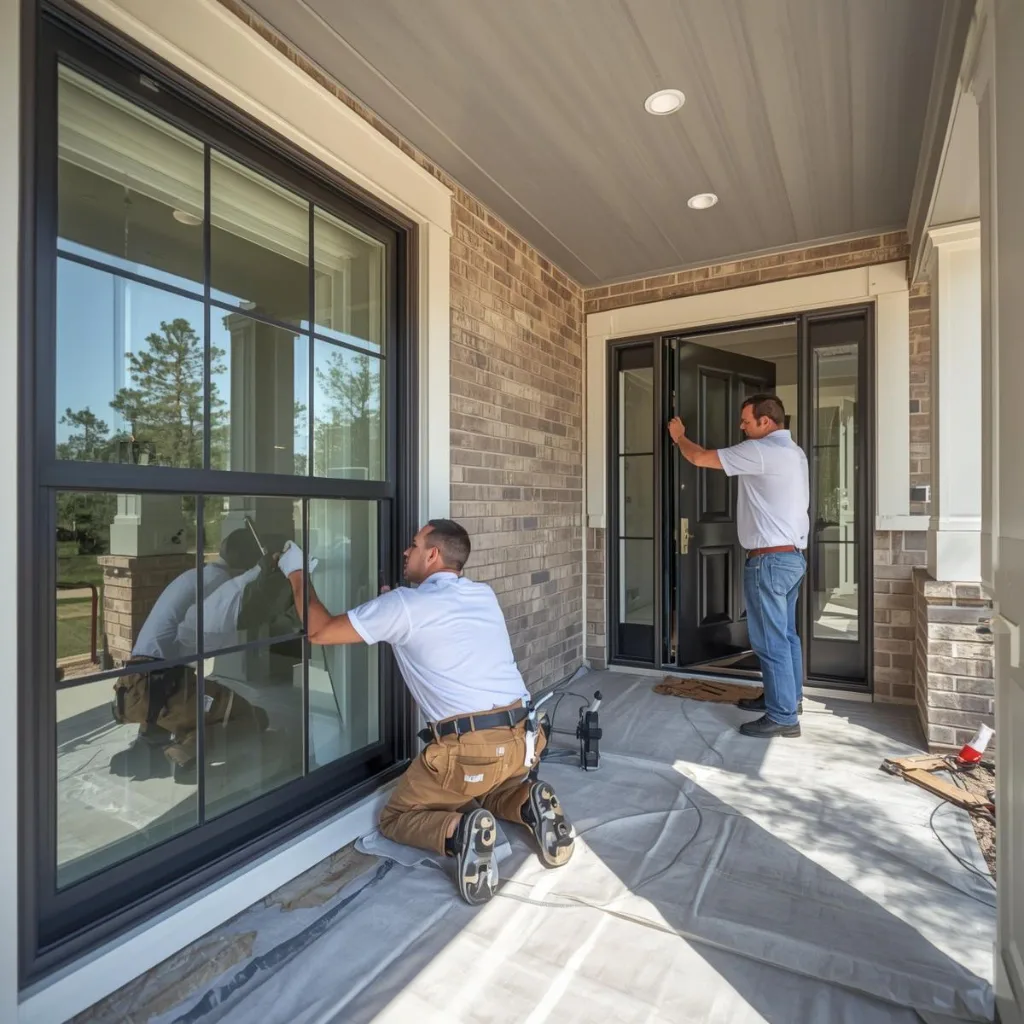 Exterior door and window installation during home exterior remodel