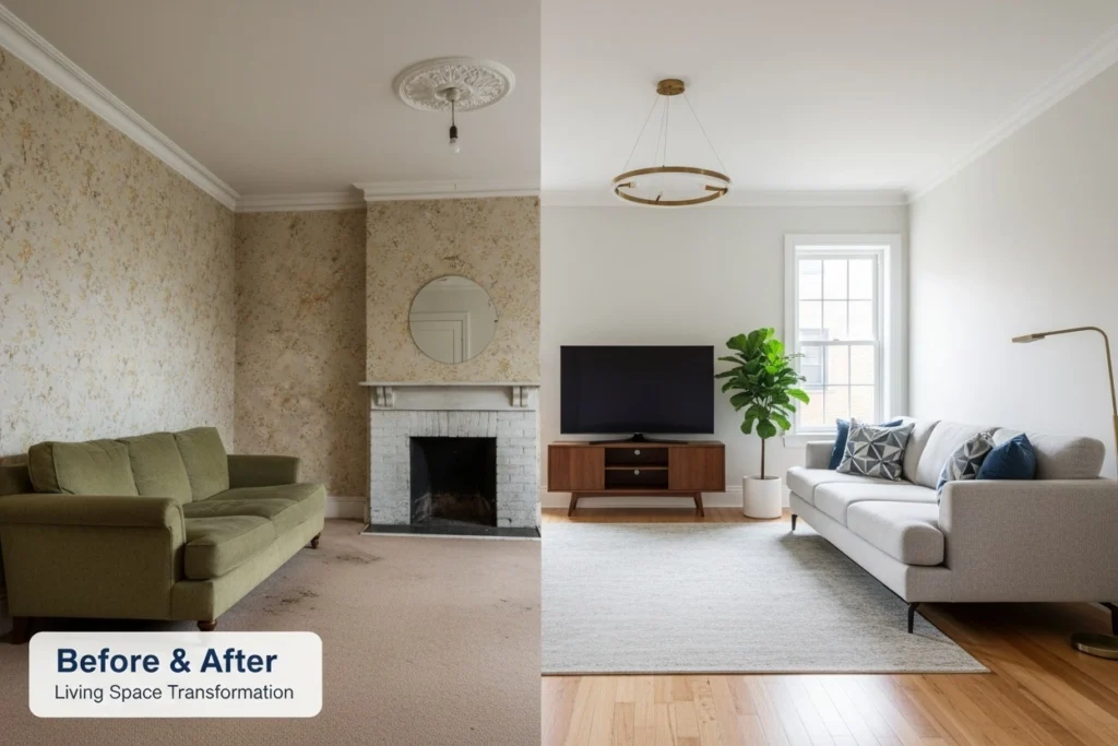 Before and After Home Remodeling in Dallas by Texas Pro Remodeling Contractors