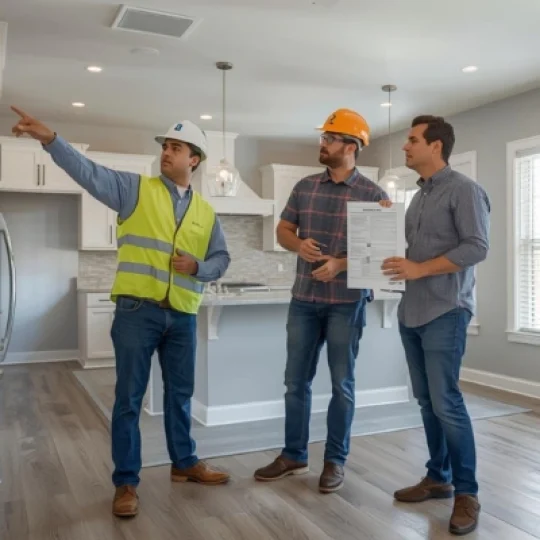 Texas Pro Remodeling contractor consultation in Plano TX with homeowner walkthrough in newly remodeled kitchen